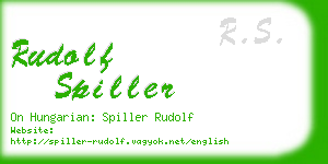 rudolf spiller business card